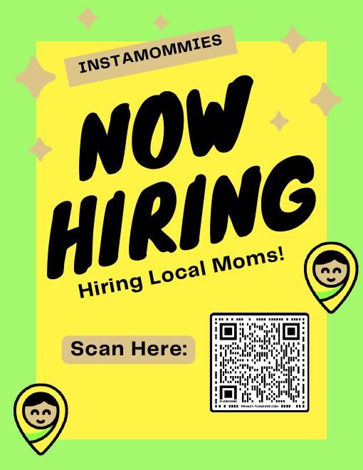 InstaMommies hiring flyer