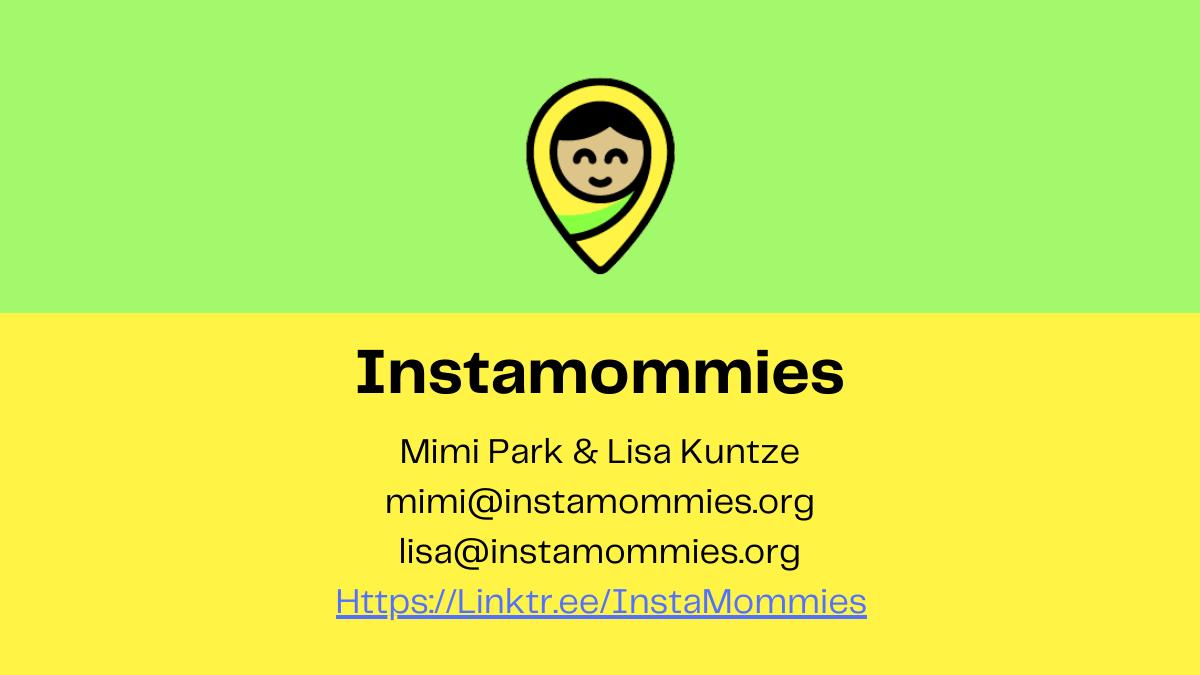 InstaMommies investor pitch deck cover